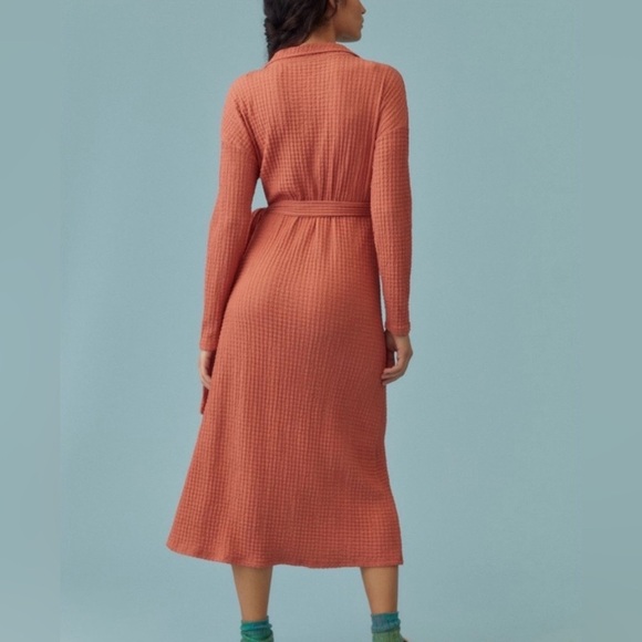 Anthropologie Terracotta Wrap Dress - Picture 4 of 9